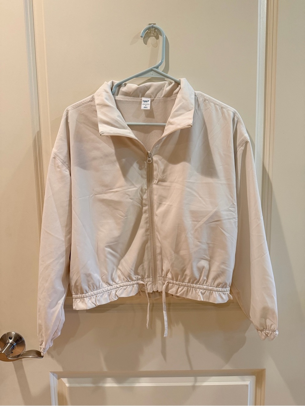 Old Navy Cream Zip-Front Bomber Jacket